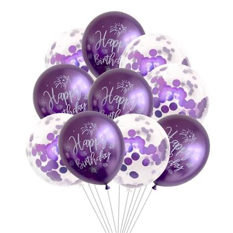 Ballons En Latex M Tallique Chrom Motif Joyeux Anniversaire