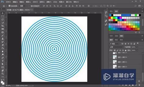 Ps如何制作同心圆效果？溜溜自学网