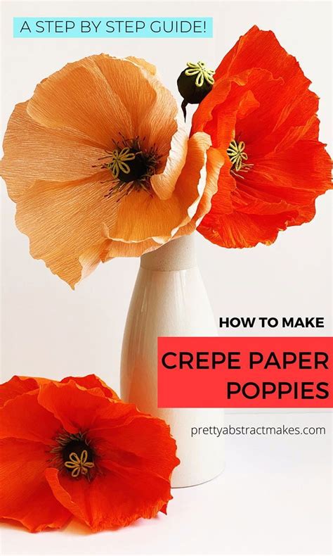 How To Make Crepe Paper Poppies Pretty Abstract Makes Crepe Paper Flowers Diy Paper Flowers