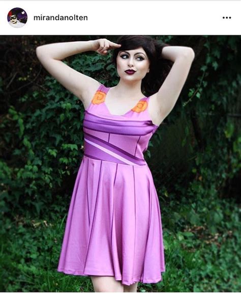 Megara Skater Dress Meg Of Hercules Halloween Running Costume Cosplay