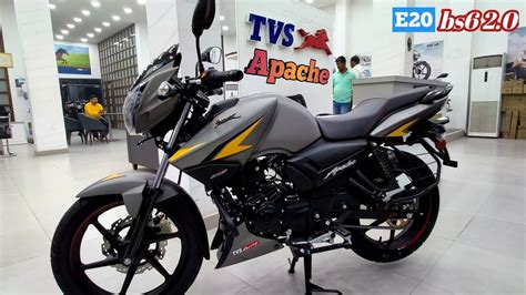 Tvs Apache Rtr 160 2v E20 Bluetooth😍 Grey Colour😍 Price Full