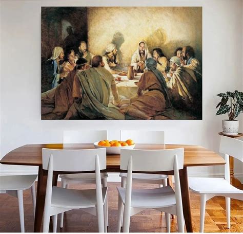 Jesus Christ Last Supper Wall Decor Jesus Canvas Print Reproduction