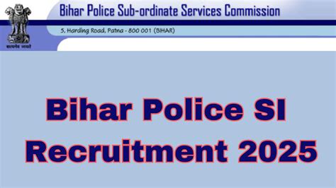 Bihar Police Si Recruitment Daroga Vacancy