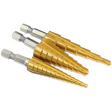 Pc Hss Steel Step Drill Cone Drill Titanium Bit Set Step Drill Bit Set