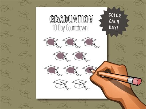 Graduation Countdown Printable, Graduation Ceremony, High School