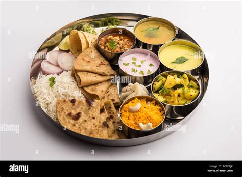 Maharashtrian Food Thali Or Platter Mumbai Style Meal From Indian