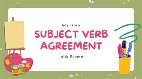 Subject Verb Agreement Ppt