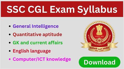 SSC CGL Syllabus 2024 PDF Download, Check Tier 1 And 2 Exam Scheme