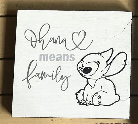 Lilo and Stich Ohana Family Wood Sign Hand Painted for the Disney ...