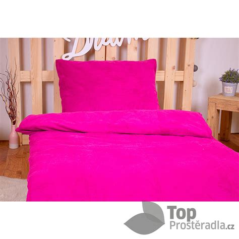 Mikroplyšové povlečení Premium 140x200 70x90 Růžová TopProstěradla cz