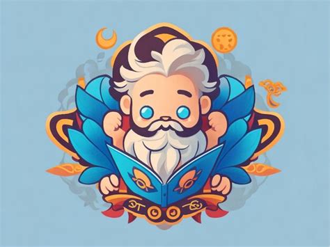 Premium AI Image | Vector Logo of god of learning cute character AI ...