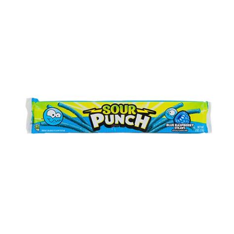 Sour Punch Blue Raspberry Straws 57g