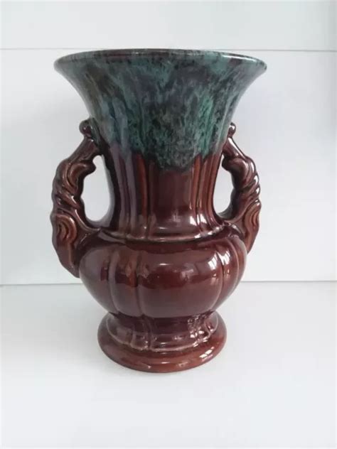 POTERIE VASE AMPHORE ADP Gilbert café fait main signée Art Nouveau