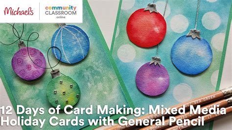 Online Class Days Of Card Making Mixed Media Holiday Cards With