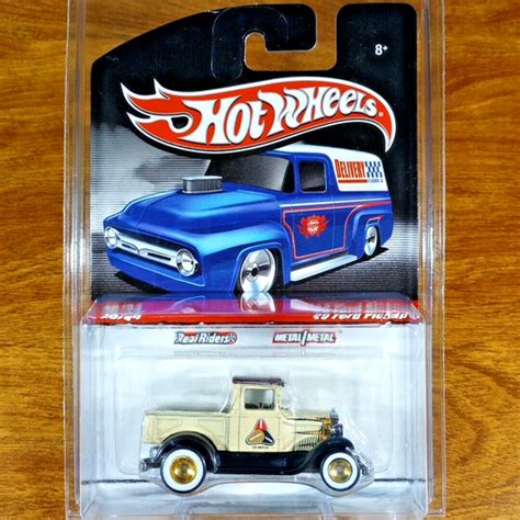 Hot Wheels Delivery Slick Rides 29 Ford Pickup Cream Black Real Riders 2010 EBay