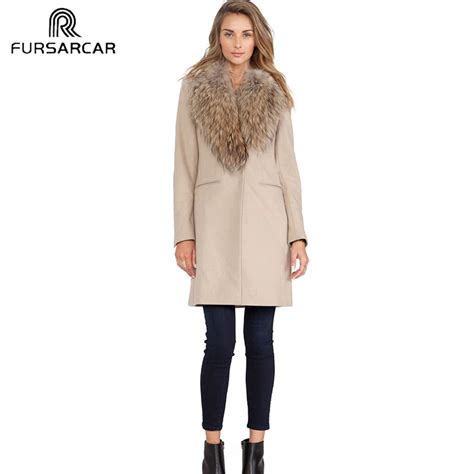 Fursarcar Nuevo Abrigo De Piel Aut Ntica Para Mujer Abrigo De Piel De