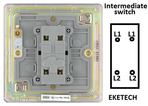 Intermediate switch connection and wiring diagram