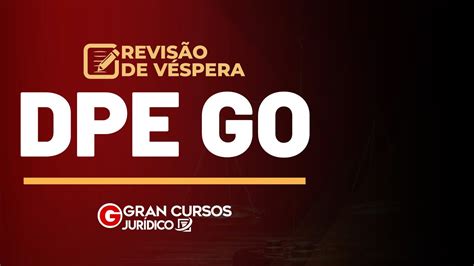 Concurso Dpe Go Revis O De V Spera Youtube