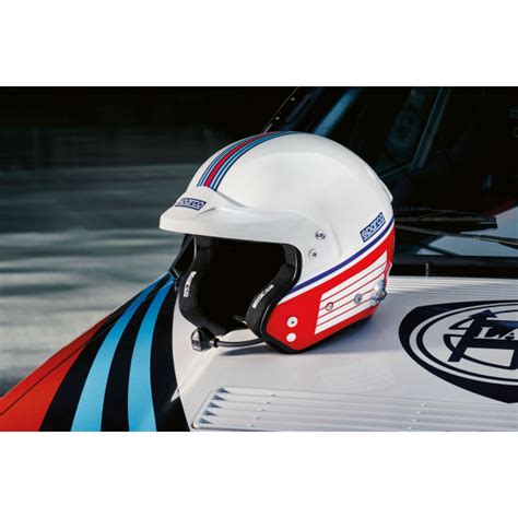 Casque JET Sparco Martini Racing Air Pro RJ 5I Rayures