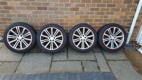 Set Of 4 X Peugeot RCZ 18 Original Alloy Wheels ContiSport Tyres