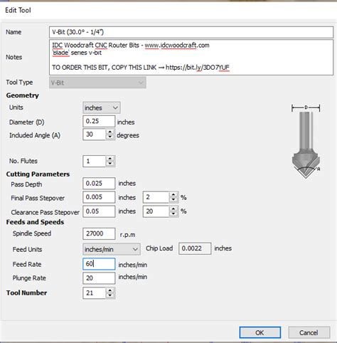 Feeds And Speeds For 30 Degree Vee Bit Carbide 3d Community Site