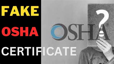 Beware Of Fake Certificates How To Spot And Avoid Fake OSHA