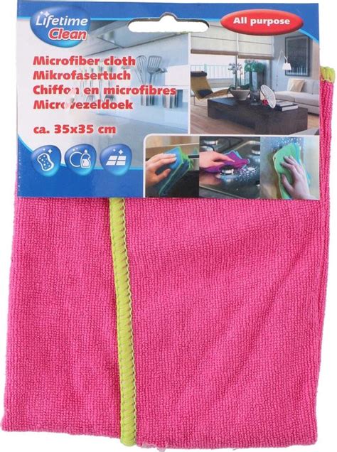 Lifetime Clean Poetsdoek 35 Cm Microvezel Roze Bol