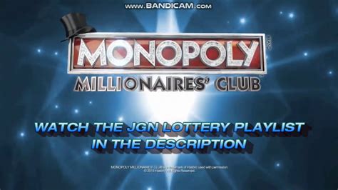 Monopoly Millionaires Club Jgn Lottery Promo Youtube