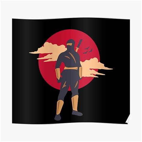 Warrior Ninja Samurai Design Poster For Sale By Themagics Redbubble