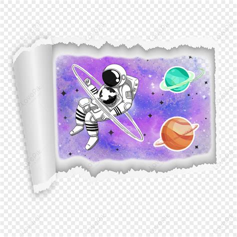 Torn Paper Universe Fiction Star Empty Astronaut Technology Space