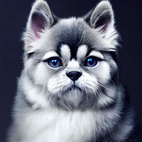 Premium Photo | Portrait of cat dog hybrid animal fantasy mixed breeds