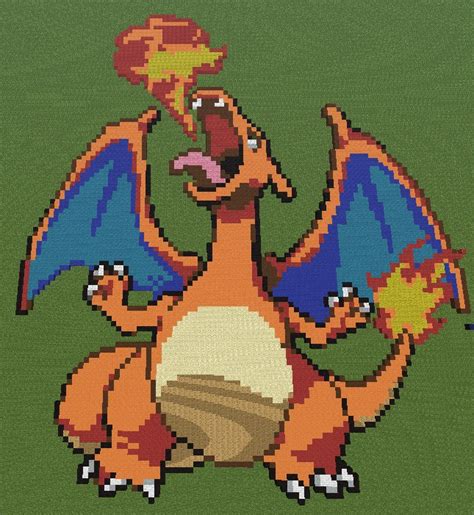 Charizard Pixel Art Minecraft