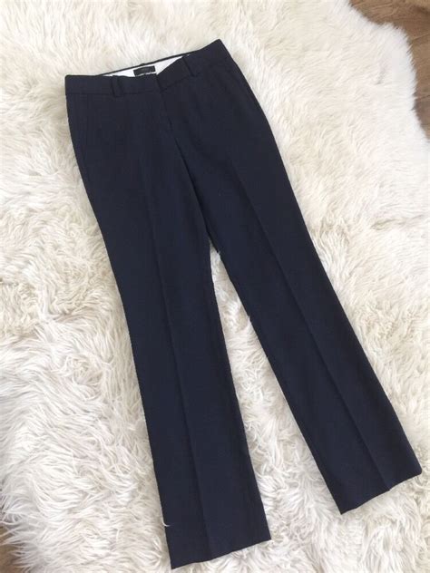 J Crew Petite Campbell Trouser In Super S Wool E Navy Pants P