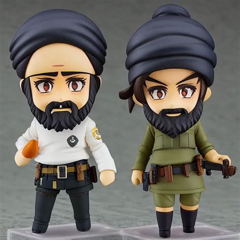 Anime Nendoroid Figurine Of Osama Bin Laden Fantasy Stable Diffusion