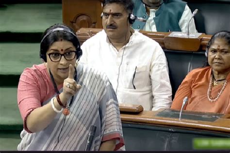 Smriti Irani Smriti Irani Slams Rahul Gandhi Over His Alleged