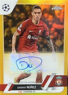 Darwin Nunez 2022 Topps Chrome UEFA Club Competitions CA DN Autographs