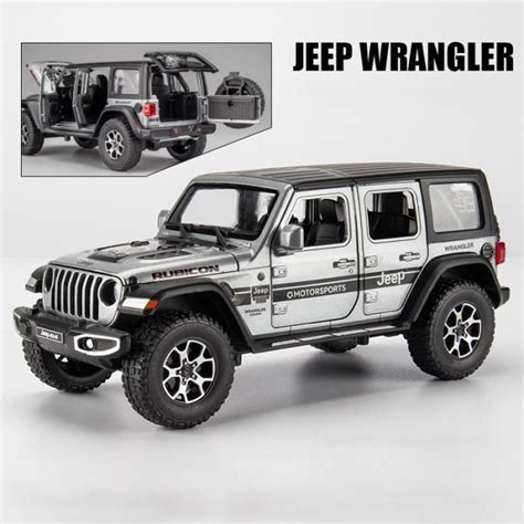 Couleur Argent Jeeps Wrangler Sahara Jouet En Métal Pour Enfants 1