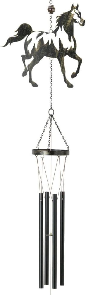 Bits And Pieces 92cm Horse Wind Chimes With Bell Hanging Garden