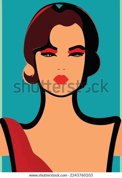 Woman Pop Art Style Retro Vintage Stock Vector Royalty Free