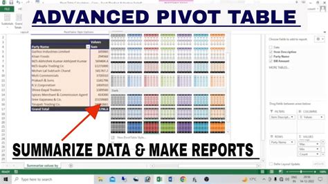 Pivot Table Calculation Advanced Pivot Table Techniques Advanced