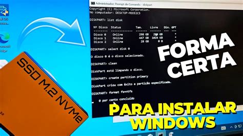 Como Formatar O Hd Ssd Nvme Pelo Cmd Corretamente Para Instala O Do