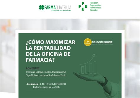 Farmaquatrium retoma su exitoso programa de formación gratuíta para los