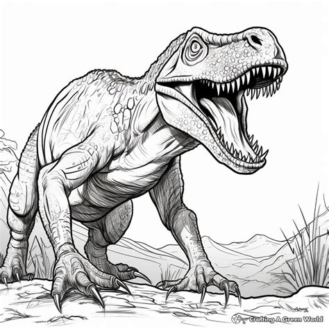 Realistic Dinosaur Coloring Pages - Free & Printable! in 2024 | Blue ...