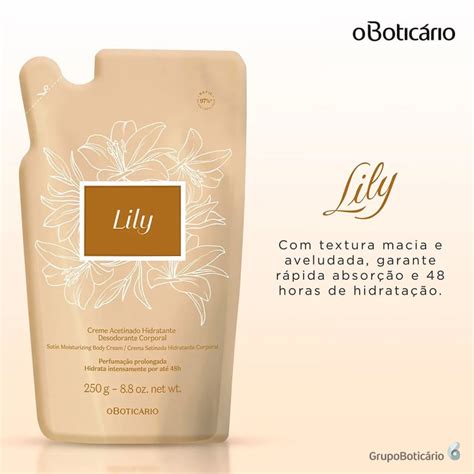 Refil Creme Acetinado Hidratante Desodorante Corporal Lily G O