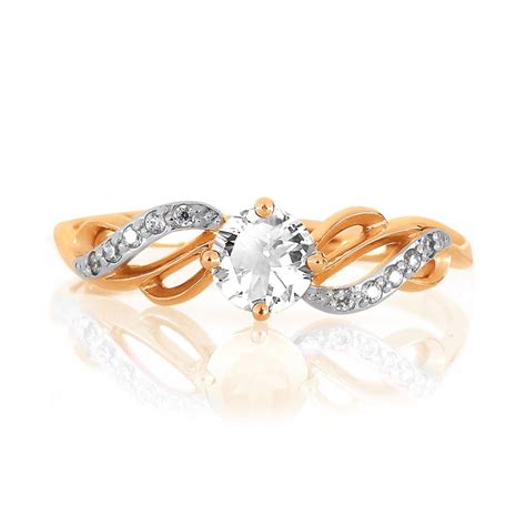 Ringe Damen Ring Mit Topas Und Zirkonia Rotgold Dr W