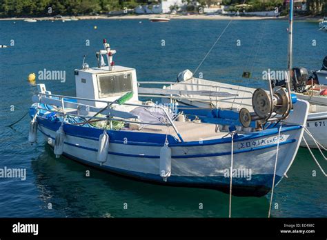 Old Colorful Wooden Greek Fishing Boat Corfu Stock Photo Alamy