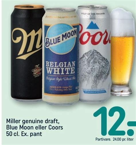 Miller Genuine Draft Blue Moon Eller Coors Cl Ex Pant Tilbud Hos