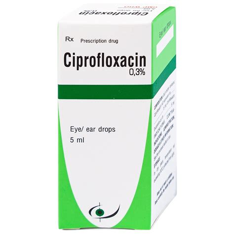 Thuốc Nhỏ Mắt Tai Ciprofloxacin 03 Trị Nhiễm Khuẩn 5ml