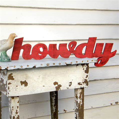 Howdy Word Sign Haven America