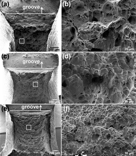 Sem Observations Of The Impact Fracture Surfaces Cg Cu A B Ecap